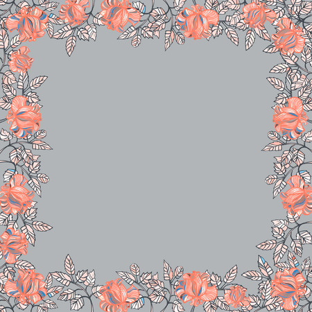 Floral background with roses. eps8のイラスト素材
