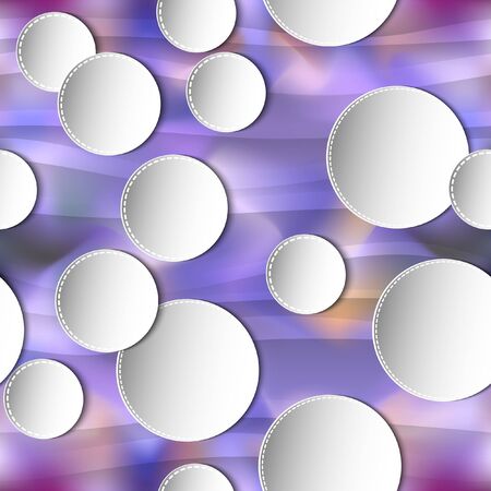 Blurred seamless wavy pattern with roses.  3D vector abstract background. Eps-10のイラスト素材