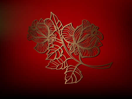 Lines roses jn vector blurred floral background. Can be used for invitation, wallpaper, background, web page, mobile interface.のイラスト素材