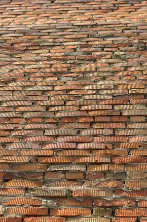 Abstract Old Vintage Cracked Bumpy Rough Brick Wall Texturedの写真素材