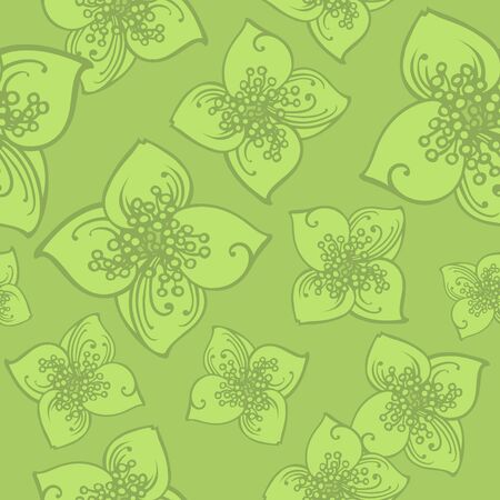 Jasmine flower pattern - Vector illustration Eps-8のイラスト素材