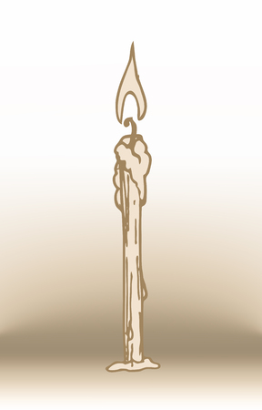 simple linear illustration of candle. Eps-10のイラスト素材