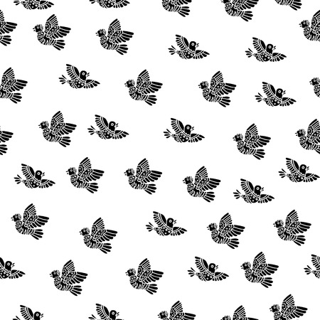 seamless pattern with feather.のイラスト素材