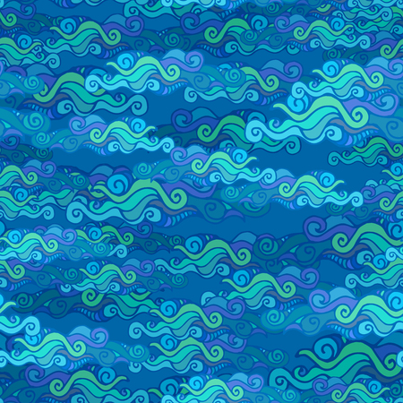 Simple, elegant linear seamless vector pattern in deep blue texture.  Eps-8のイラスト素材