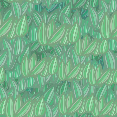 Vector seamless background with hand drawn leaves. Eps-8.のイラスト素材