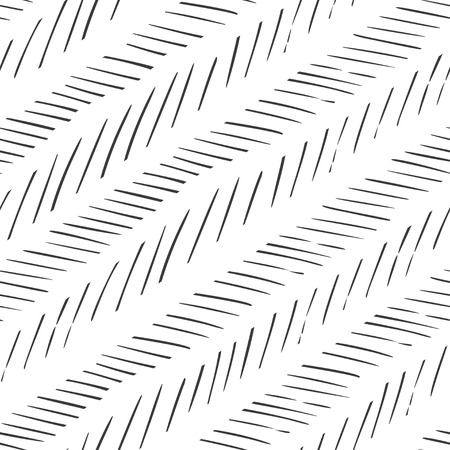 Monochrome striped lines background. Herringbone monochrome texture. Seamless hand drawn vector pattern.のイラスト素材