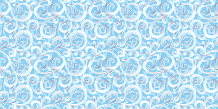 Vector seamless 3d ornate winter background.のイラスト素材