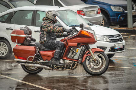 ULIYANOVSK RUSSIA 15. 10. 2016 Bikers closing of the motoseason-2016, in the square in front of...