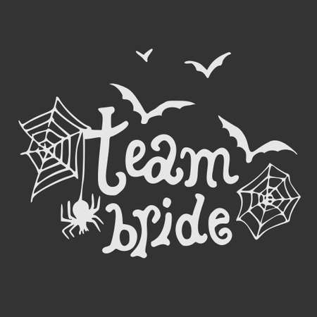 Team Bride card template, vector illustrationのイラスト素材
