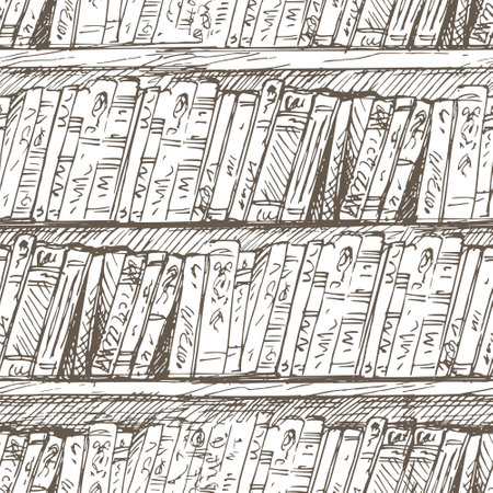 Different books. Seamless pattern. Vector illustrationのイラスト素材