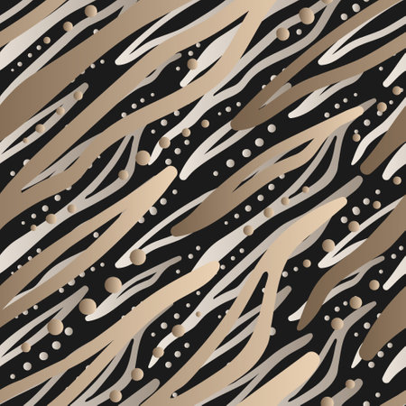 Luxury golden wallpaper. Vintage seamless wave pattern Vector background.のイラスト素材