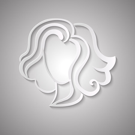 Stock Vector Illustration: Girl paperのイラスト素材