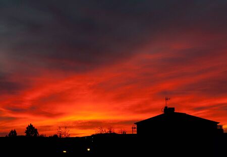 red skyの写真素材