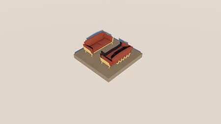 3D rendering of luxury seating showの写真素材