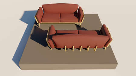 3D rendering of luxury seating showの写真素材