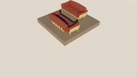 3D rendering of luxury seating showの写真素材