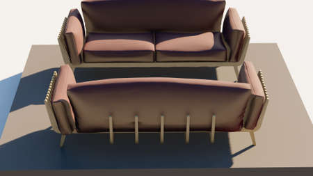 3D rendering of luxury seating showの写真素材