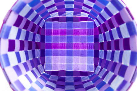 A hand made  violet plastic basketwork from Thailand