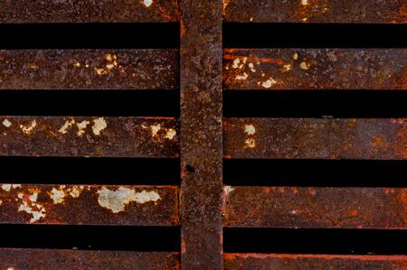 Red grunge stell with rustの写真素材