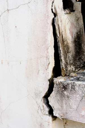 Old concrete crackの写真素材