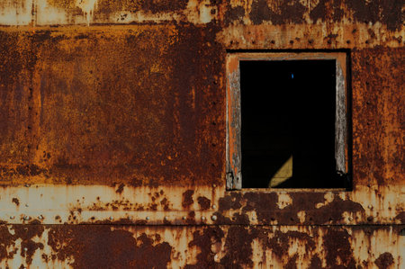 Rust metal from the old train contaner backgroundの写真素材