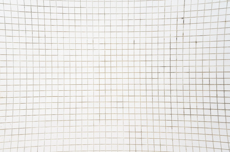 Distortion vintage old white and small tile wall background