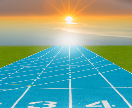 The Blue new Running track in stadium