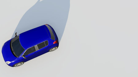 Car with blue colorの写真素材