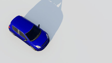 Car with blue colorの写真素材