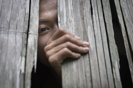 stop violence against child and women's, child violence and abused concept, trafficking Concept.の写真素材