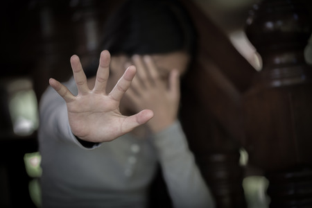 Violence against women and children, Domestic violence against, Stop violence against women, International Women's Dayの写真素材