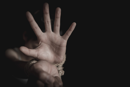 Stop violence and abuse ,sexual abuse, human trafficking, domestic violence rapeの写真素材