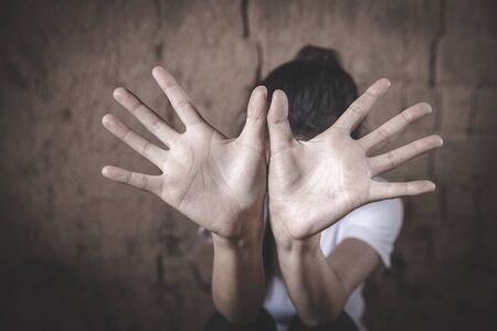 The concept of stopping violence against women, human trafficking, Stop sexual harassment and  rape,...