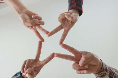 Group of Diverse Hands Together Joining,Team Work Conceptの写真素材