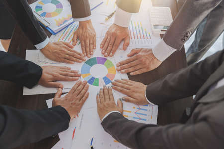 teamwork Successful meeting, workplace concept.の写真素材