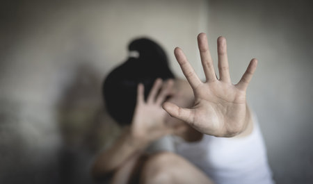 The concept of violence against women. Stop sexual harassment and violence against women, human...