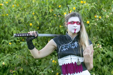 SigurtÃ  Park, Verona/Italy : September 01 2019 - IL MAGICO MONDO DEL COSPLAY , free cospaly event in open range botanist gardenのeditorial素材