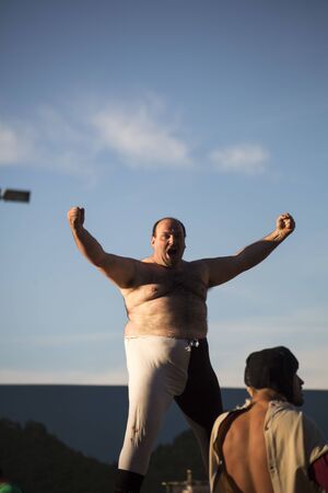 Quattro Castella,Reggio Emilia/Italy - July 26 2019 : medieval historical re-enactment of matilde di canossa, traditional games and joustingのeditorial素材