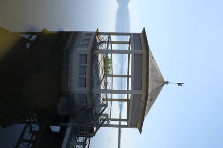 panorama of torre del lago puccini viareggio lucca massaciucoli lake with tower and pagoda