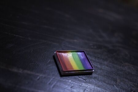 bodypainting water colors slip cake and metallic colorsの写真素材