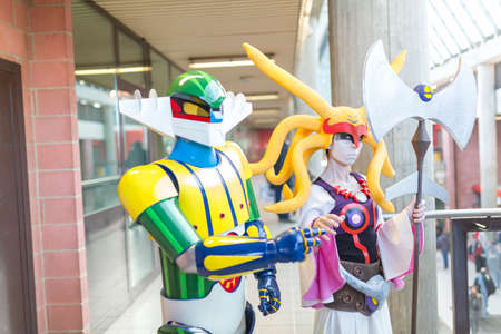 Modena, Italy : 16 01 2018 : COSMO MODENA COSPLAY 2016 free cosplay event Jeeg robot Himika
