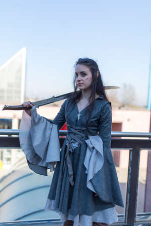 Modena, Italy : 16 01 2018 : COSMO MODENA COSPLAY 2016 free cosplay event - Lord of The Ring - arwenのeditorial素材