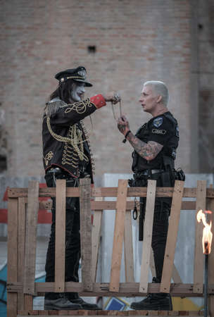 Modena, Italy : 30 09 2018 :Sepulchrum 2018 Gangs of Bronx free cosplay event