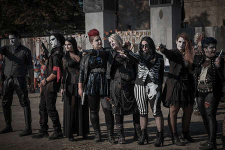 Modena, Italy : 30 09 2018 :Sepulchrum 2018 Gangs of Bronx free cosplay eventのeditorial素材