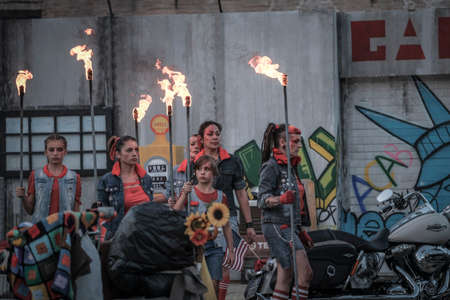 Modena, Italy : 30 09 2018 :Sepulchrum 2018 Gangs of Bronx free cosplay event