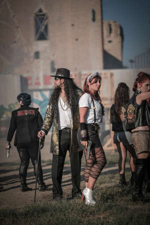Modena, Italy : 30 09 2018 :Sepulchrum 2018 Gangs of Bronx free cosplay eventのeditorial素材