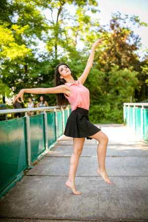 portrait of beautiful brunette girl with brown eyes. High quality photoの写真素材