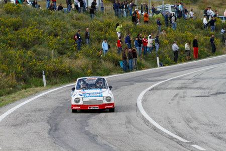 Reggio Emilia, Italy - 2016 26 06: Rally of the Reggio Apennines free event Skoda 130 Rs. High quality photoRのeditorial素材