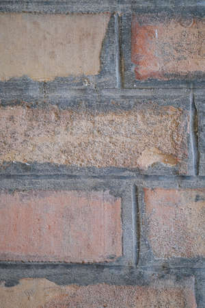 red brick wall at sunset. High quality photo