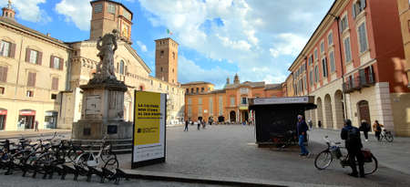 Reggio Emilia church of Camillo Prampolini square. High quality photoのeditorial素材